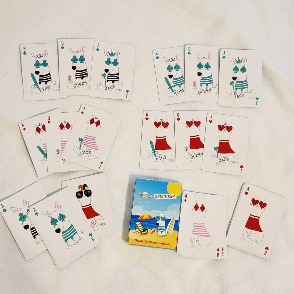 Skechers Playing Cards Manhattan Beach Surf Dog Standard Size w 1 Joker